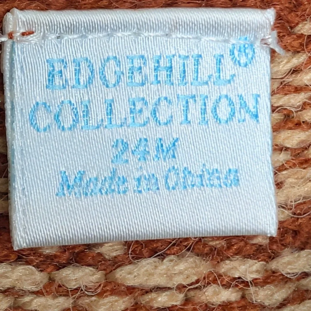 Edgehill Collection Kids 24M Fair Isle Sweater and Corduroy Pants Set Rust Blue